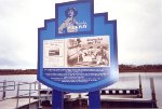 Former Tar Dock at the foot of Crowe Ave. has an historical plaque but no mention of Russel Bros.