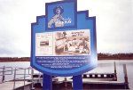 Former Tar Dock at the foot of Crowe Ave. has an historical plaque but no mention of Russel Bros.
