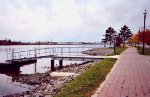 Former Tar Dock at the foot of Crowe Ave. has an historical plaque but no mention of Russel Bros.