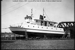 Lowbush, ON, 1951, Launch of the Clark B. Davis